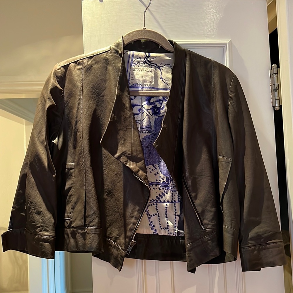 Gary Graham leather over shirt